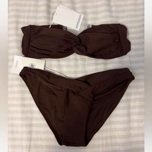 Pepper mayo brown bikini set